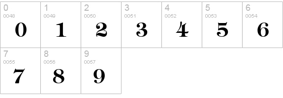 Tiffany Demi BT numbers 0-9 preview