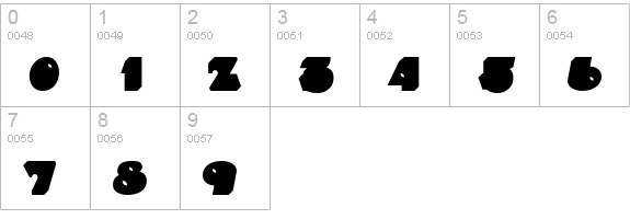 Timepiece 3D BackFill numbers 0-9 preview