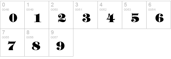 TimpaniHeavy numbers 0-9 preview