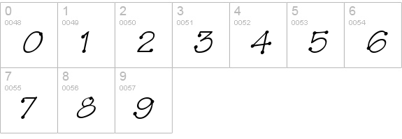 TinkerToy Oblique numbers 0-9 preview