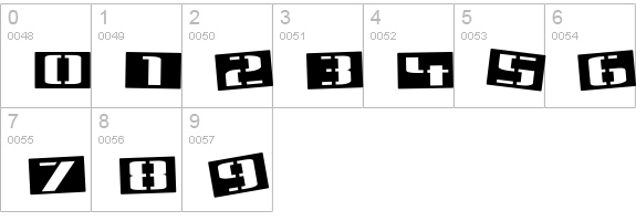 Tinsnips numbers 0-9 preview