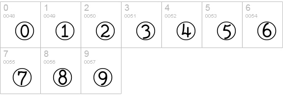 TOCinRings numbers 0-9 preview