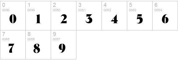 ToledoSerial-Heavy-Regular numbers 0-9 preview