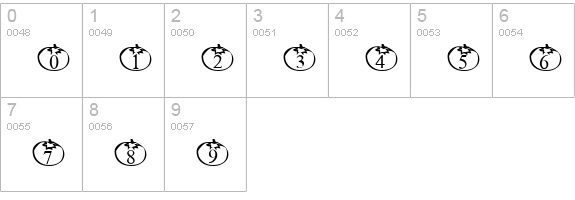 Tomate numbers 0-9 preview