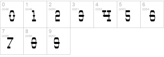 Tombstone numbers 0-9 preview