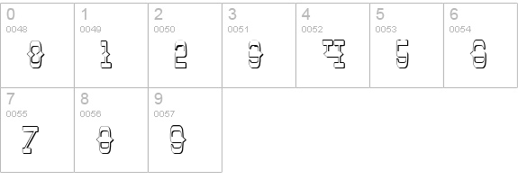 Tombstone Shadow numbers 0-9 preview