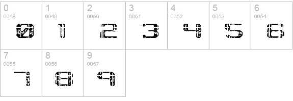Tonik BRK numbers 0-9 preview
