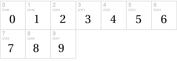Toolbox Std numbers 0-9 preview