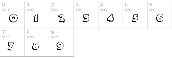 Tooney Noodle NF numbers 0-9 preview