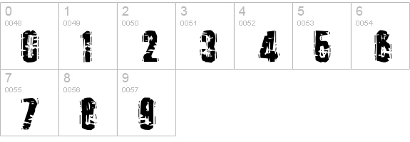 Tooth Ache numbers 0-9 preview