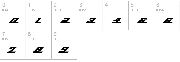 Top Speed Heavy numbers 0-9 preview