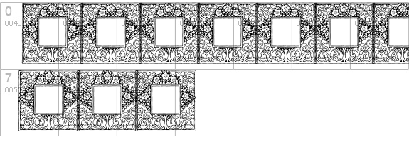 Topiary_Initials numbers 0-9 preview