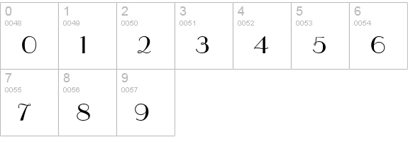 Touche SSi numbers 0-9 preview
