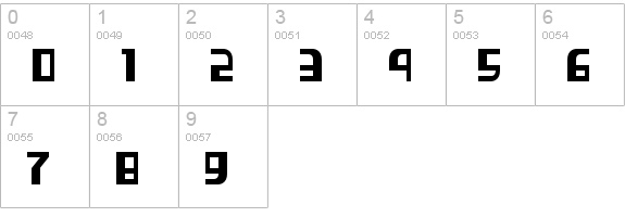 TPF Elephant numbers 0-9 preview