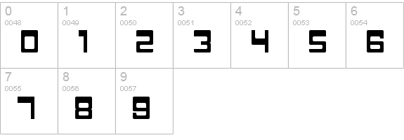 TPF Jaib Bold numbers 0-9 preview