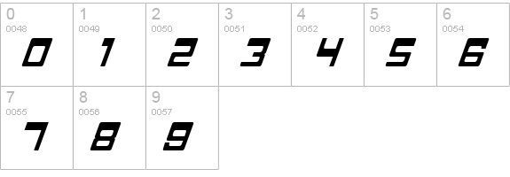 TPF Jaib BoldItalic numbers 0-9 preview