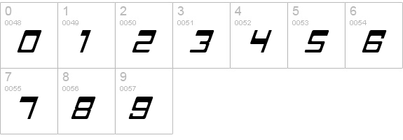 TPF Jaib Italic numbers 0-9 preview