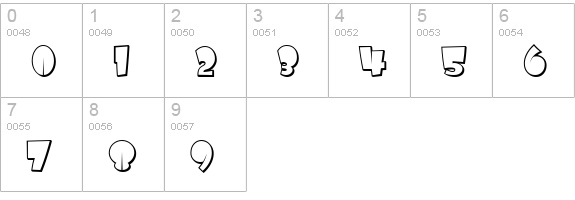 TR Airmole Shaded numbers 0-9 preview