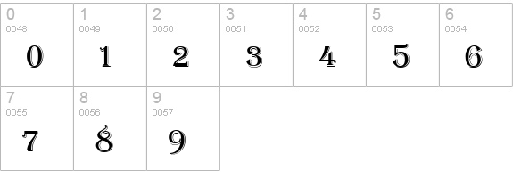 TR Algiers numbers 0-9 preview