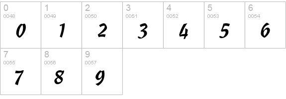 TR Cassia numbers 0-9 preview