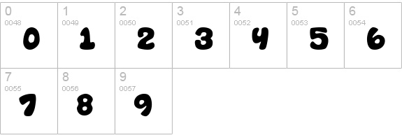 TR Casual numbers 0-9 preview