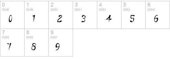 TR Eye Rhyme numbers 0-9 preview