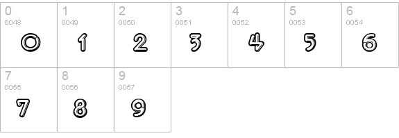 TR Quicksilver ITCNormal numbers 0-9 preview
