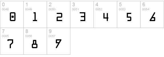 Trade01 numbers 0-9 preview