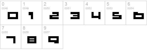 Trajia Expanded numbers 0-9 preview