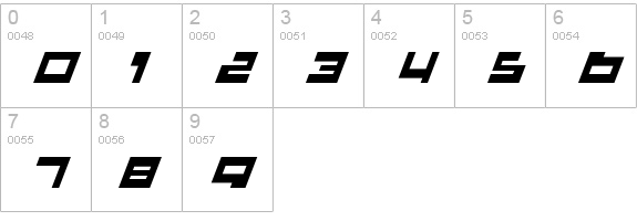 Trajia Italic numbers 0-9 preview
