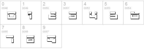 Trajia Laser 3D numbers 0-9 preview