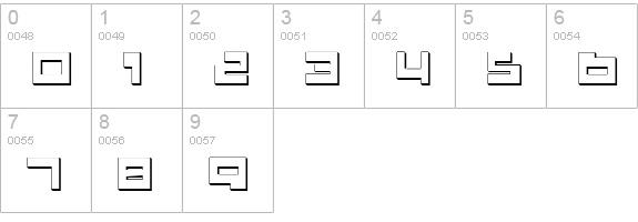 Trajia Shadow numbers 0-9 preview