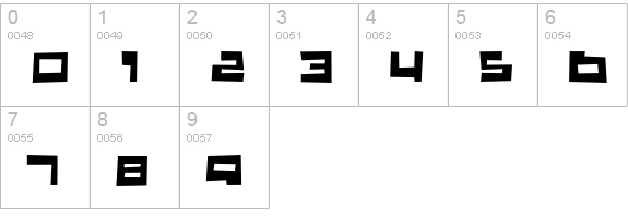 Trajia Trash numbers 0-9 preview