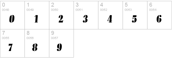 TRAllegro numbers 0-9 preview