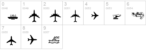 TransportationP01 numbers 0-9 preview