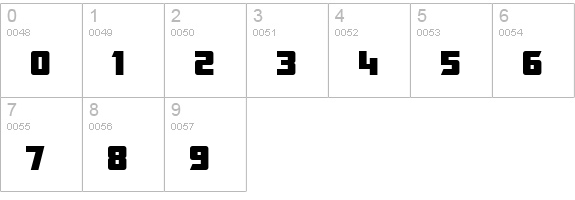 TransRobotics Bold numbers 0-9 preview