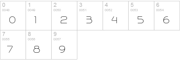 Trench Thin numbers 0-9 preview