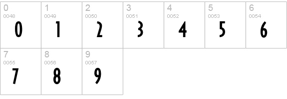 TRGCasablanca numbers 0-9 preview