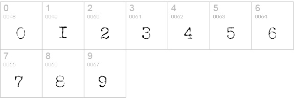 TrixieCyrG-Light numbers 0-9 preview