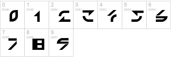 TRON numbers 0-9 preview