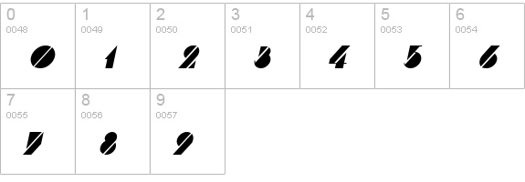 Truffle Italic numbers 0-9 preview