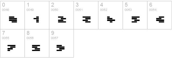 TV27 numbers 0-9 preview
