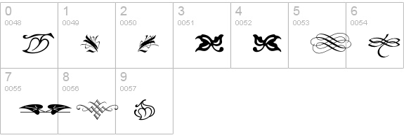 Type Embellishments One numbers 0-9 preview