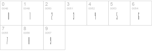 Typeface-FourOne numbers 0-9 preview