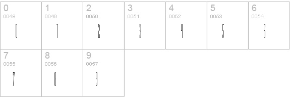 Typeface-FourTwo numbers 0-9 preview