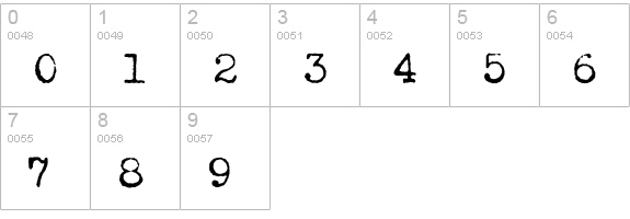 Typeka numbers 0-9 preview