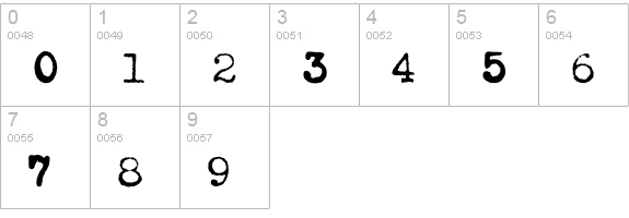 Typeka-Mix numbers 0-9 preview