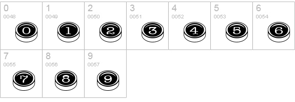 TypewriterKeys numbers 0-9 preview
