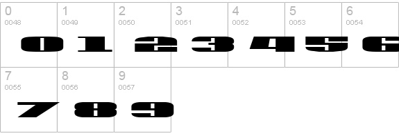 U.S.A. numbers 0-9 preview
