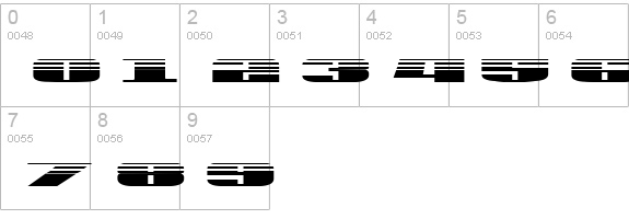 U.S.A. Gradient numbers 0-9 preview